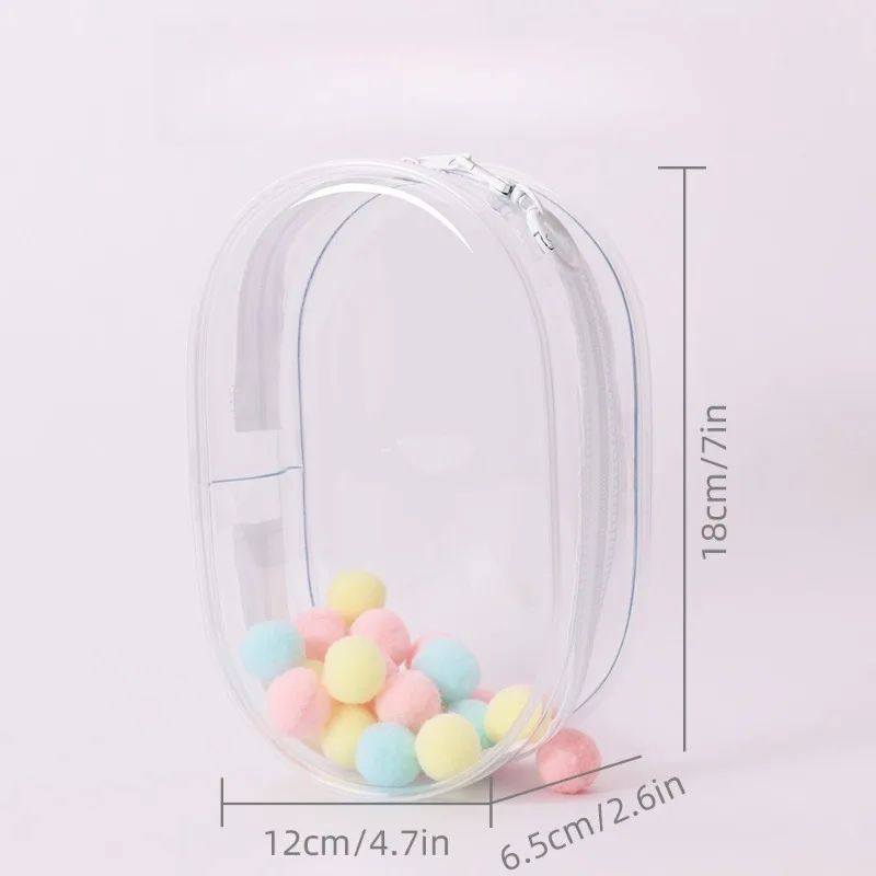 18cm vinyl doll protective cover pvc high transparent cartoon surrounding cotton doll multicolor walking baby bag can be hung.