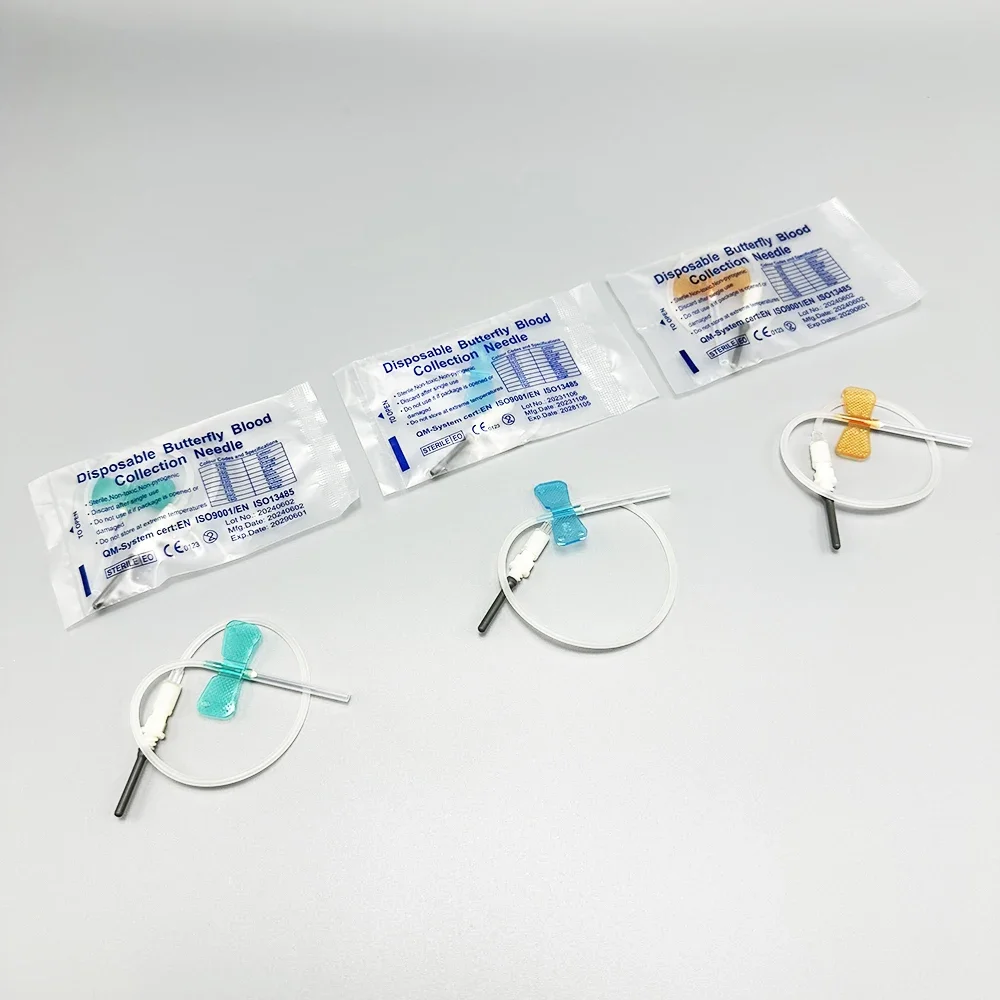 50pcs/lot Disposable Butterfly Blood Collection Needle Double Wing Type Blood Collection Needle Pet Care Room Cat Dogs Animal