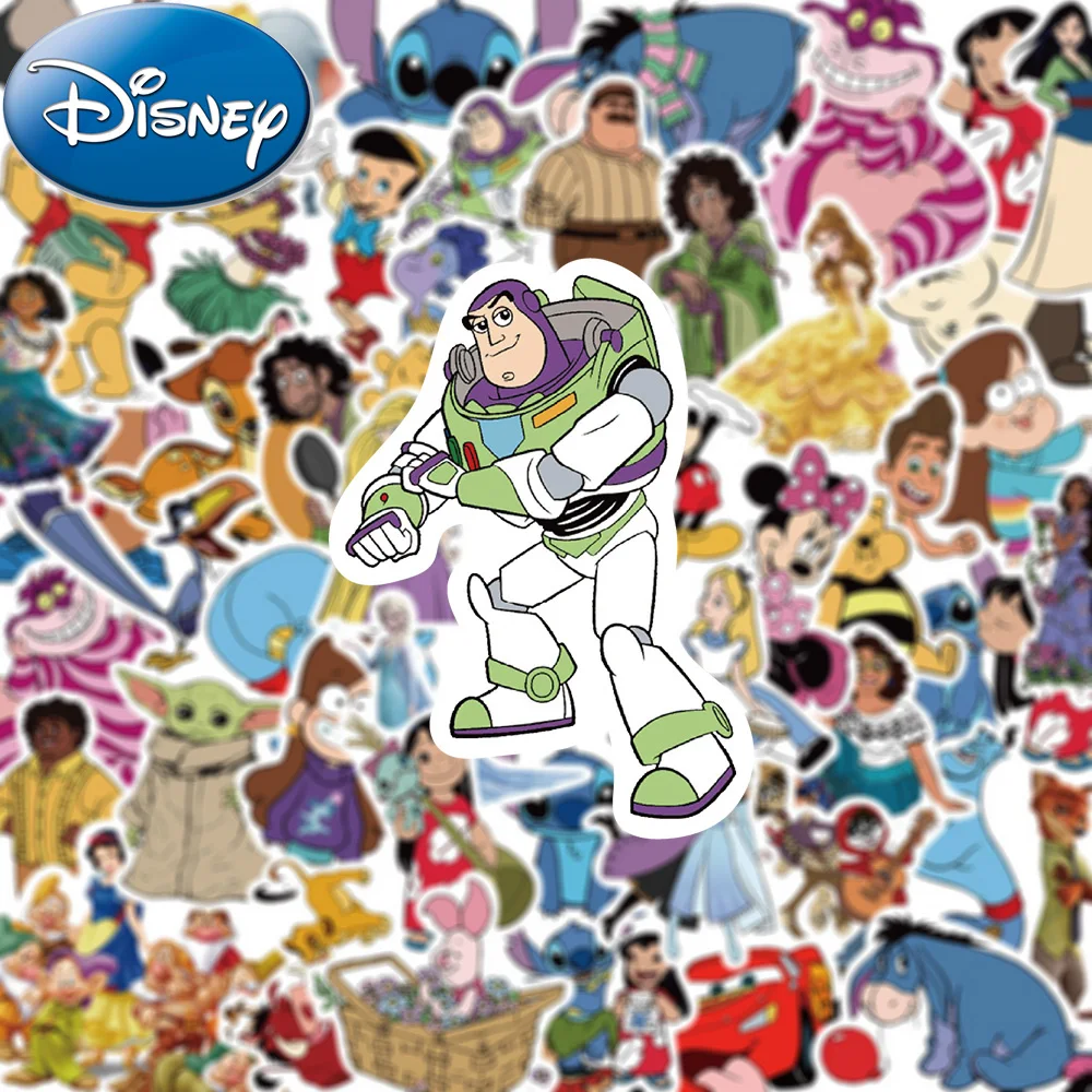 10/30/50/100 Uds Disney dibujos animados mezcla pegatinas de Anime monopatín DIY teléfono equipaje cuaderno lindo Graffiti pegatina calcomanías impermeables