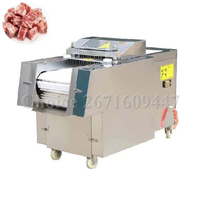 

Automatic Multifunctional Commercial Frozen Meat Chicken Fish Cube Chopping Cutting Machine Bone Saw Dicer Cutter