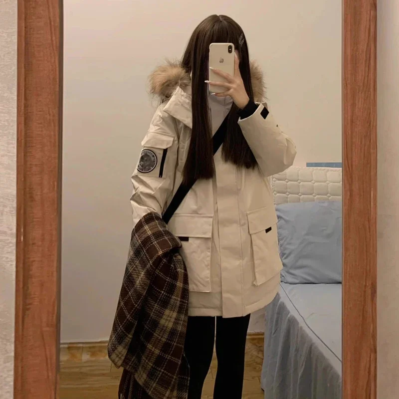 

2024 Winter New Korean Style High-end Advanced Warm Comfortable Temperature Outdoor Parker Cotton Jacket Waterproof for Women