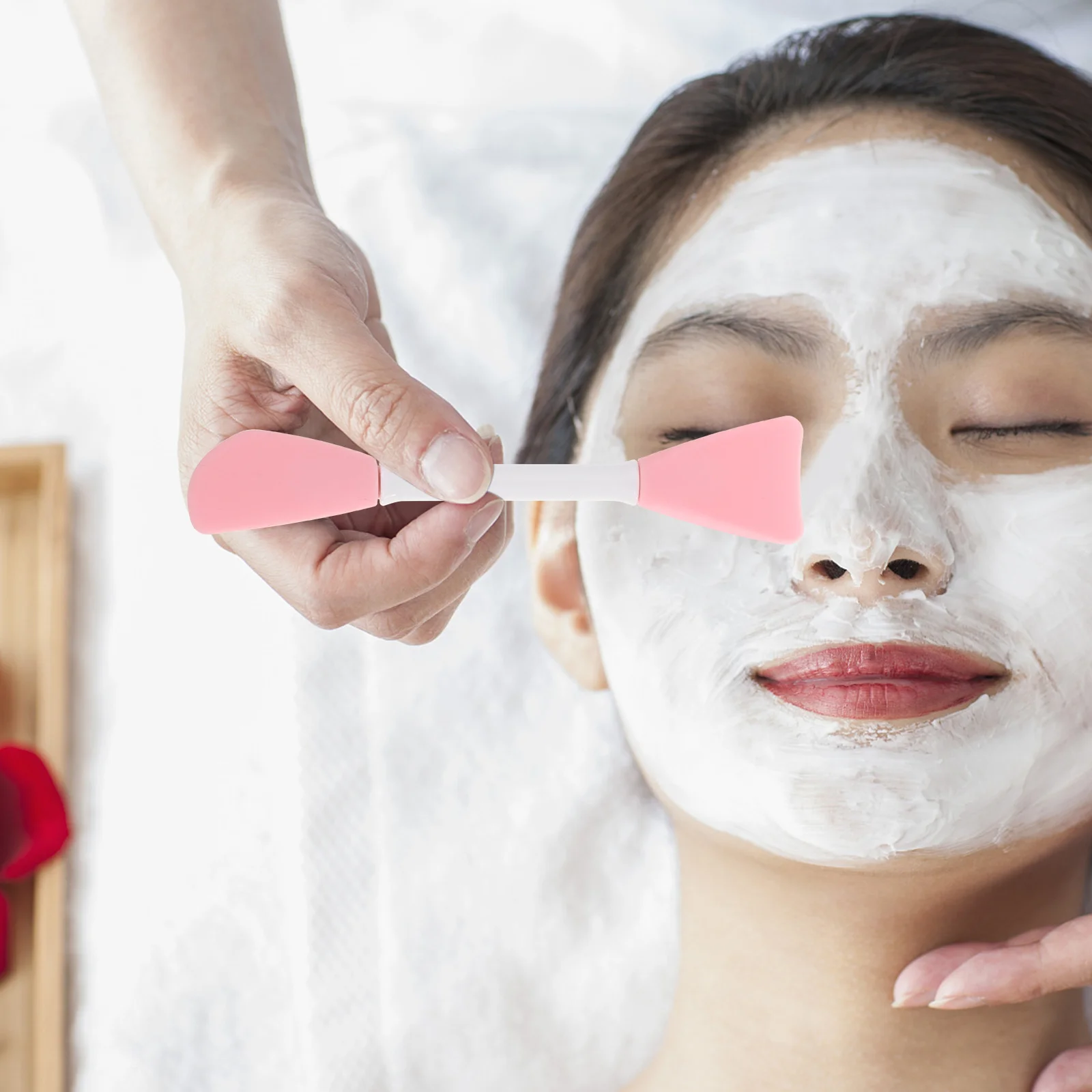4 pçs escovas de máscara facial de silicone fácil uso portátil aplicadores de máscara de lama facial suprimentos de beleza ferramentas de cuidados faciais ferramentas de cuidados de pia