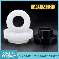 30-100pcs T-shaped Nylon Washer M3-M12 T-Type Plastic Washer Insulation Spacer Screw Thread Protector Nylon Transistor Gasket