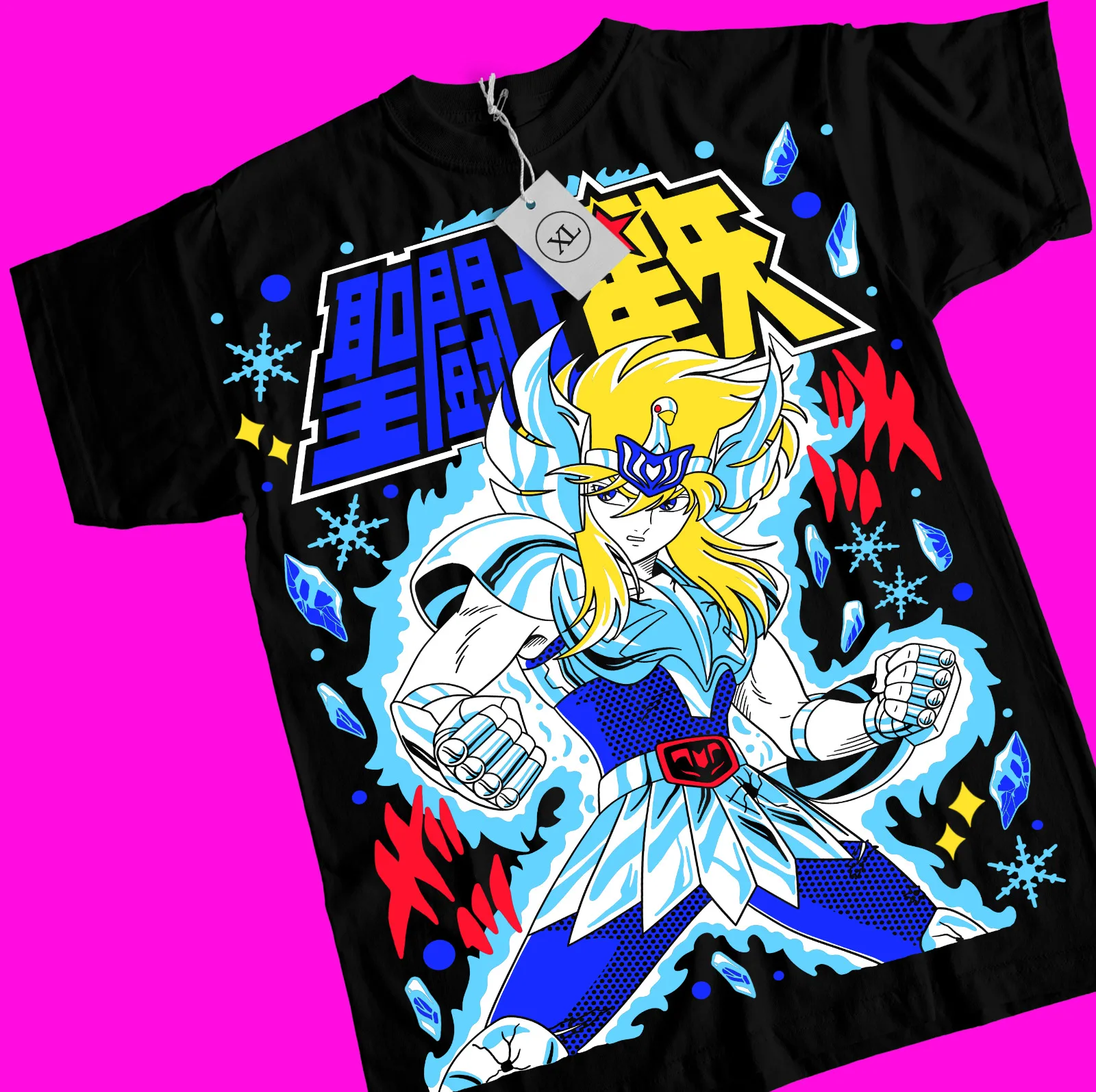 Saint Seiya Hyoga T-shirt, zodiac knights, ikki, manga, anime, shun,shiryu Tee