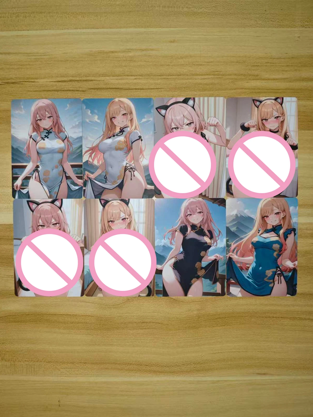8Pcs/set NSFW Card My Dress-Up Darling qipao cat Inui Sajuna Kitagawa Marin Inui Shinju Collection Card 18+ view 5