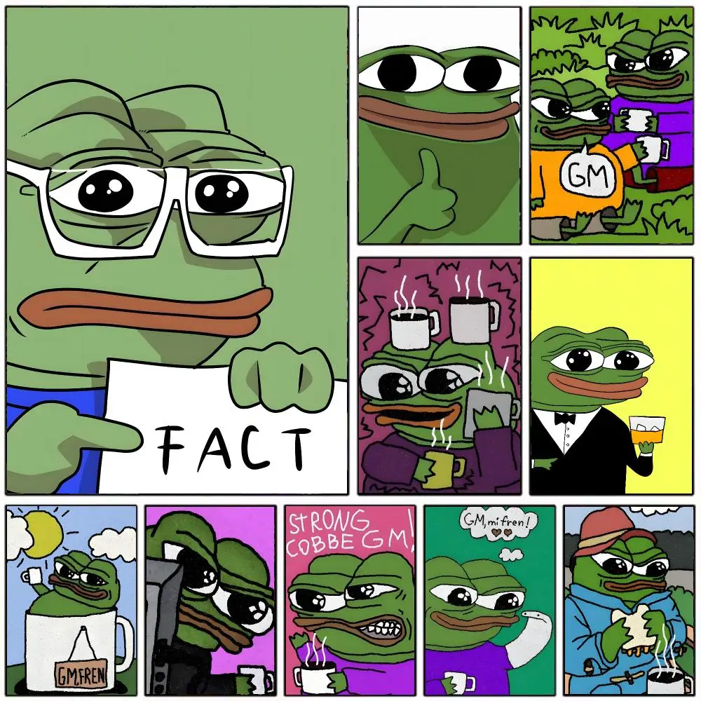 Internet Meme P-pepe the Frog Poster Modern Home Decoration Interior Design & Contemporary Wall Art Collection