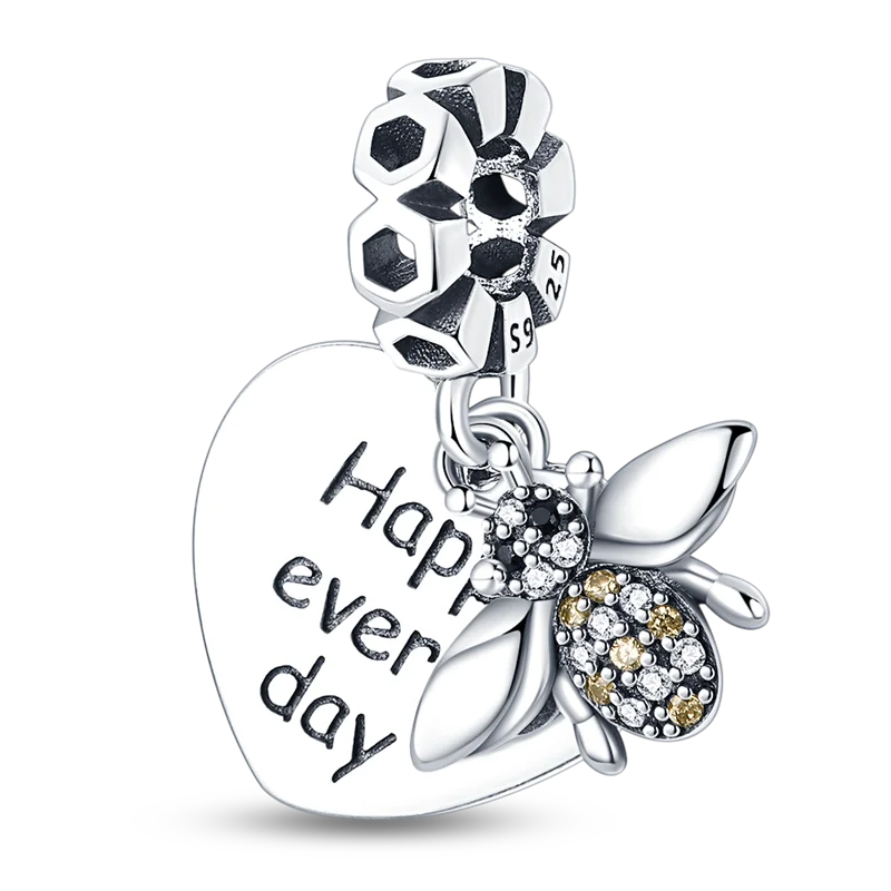 Silver Plated Ornate Butterfly Charm Bead Fit Bracelet Women Party Jewelry Gift