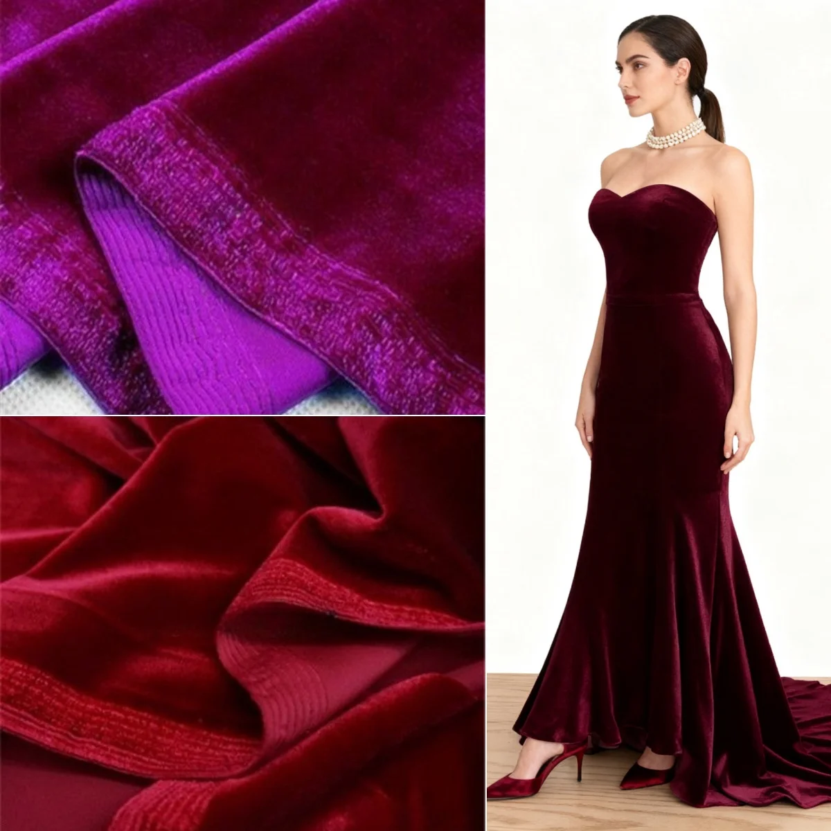 

Solid colored velvet sewn clothing sofa pillowcase bed cover velvet fabric decoration home textile background velvet fabric