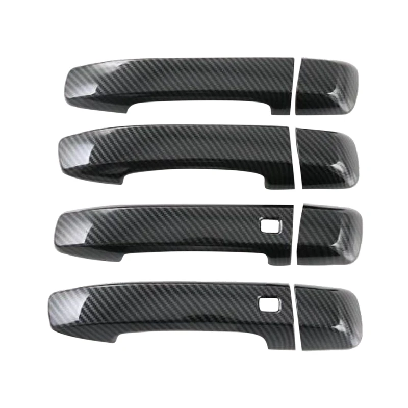 For Kia MOHAVE 2020 2021 2022 ABS Carbon Fiber Door Handle Cover Trim Decorator Sticker Exterior Accessories