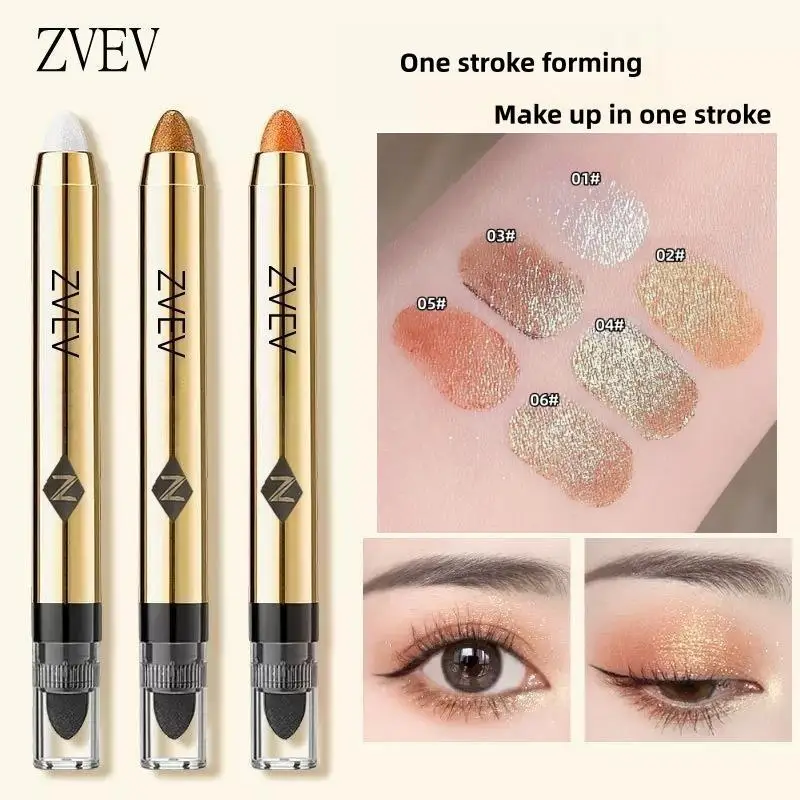 Long-lasting Waterproof Double-Headed Shimmer Eyeshadow Stick/Double-ended Metallic Eyeshadow