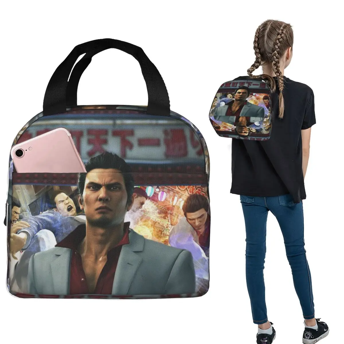 

Сумка-ланчбокс Kamurocho Kiryu Kazuma с термоизоляцией для женщин и детей, портативная термосумка для еды