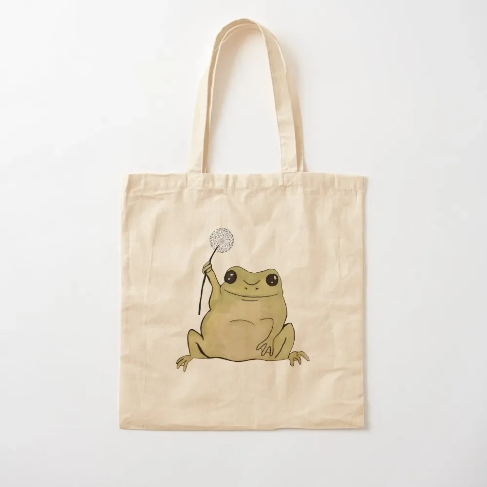 

Dandelion Frog Tote Bag large size bags canvas bags Tote Bag