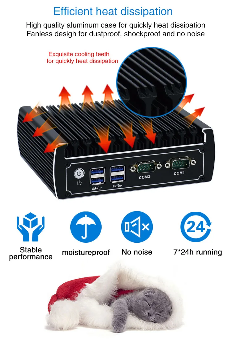IWILL Mini Pc 8th Gen  Core I3-8130u Processor N13 L2 Fanless Industrial Mini Pc