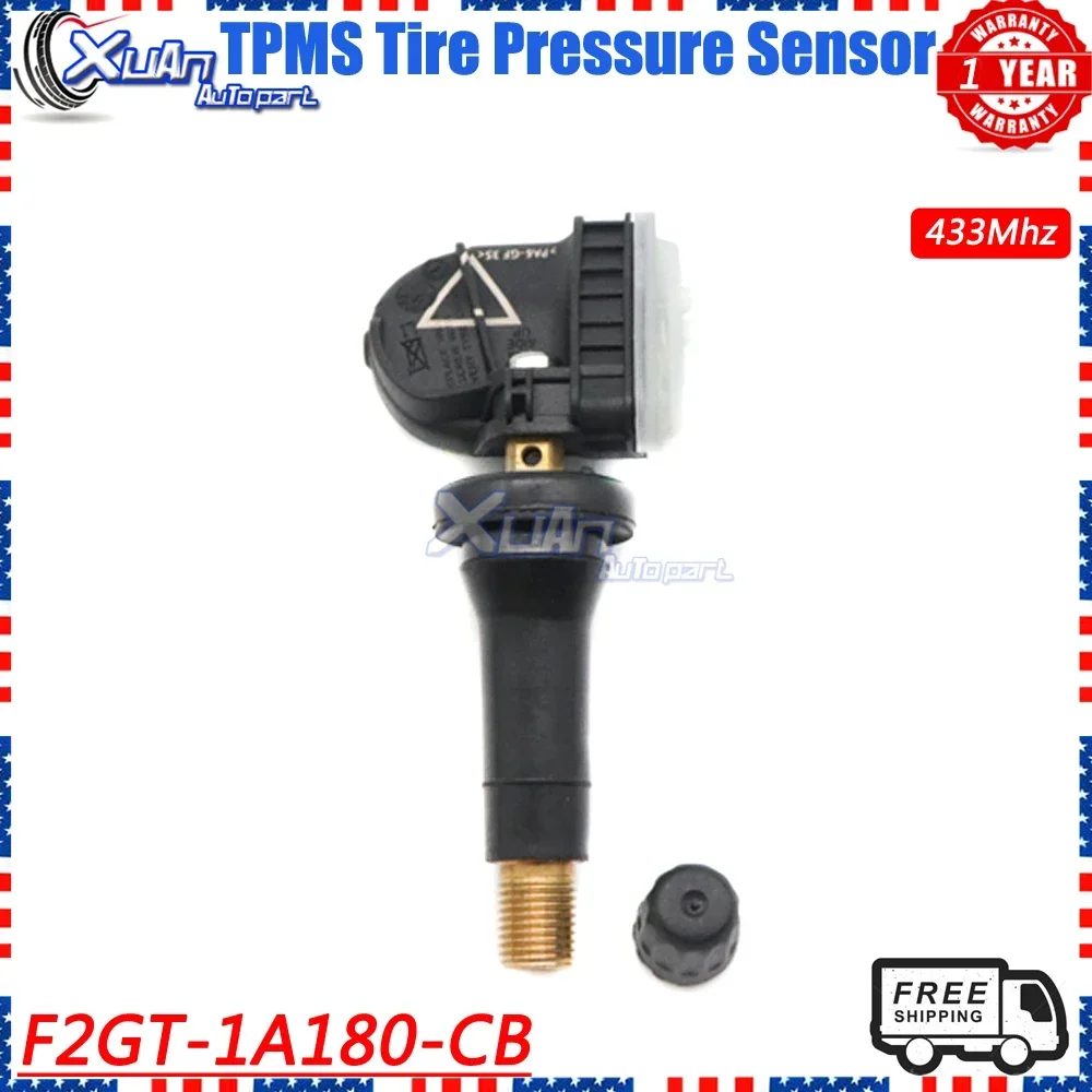 

XUAN 1PCS TPMS F2GT-1A180-CB For Ford Edge Escape Fiesta Galaxy Mondeo Mustang S-Max 433mhz Tire Pressure Monitor Sensor