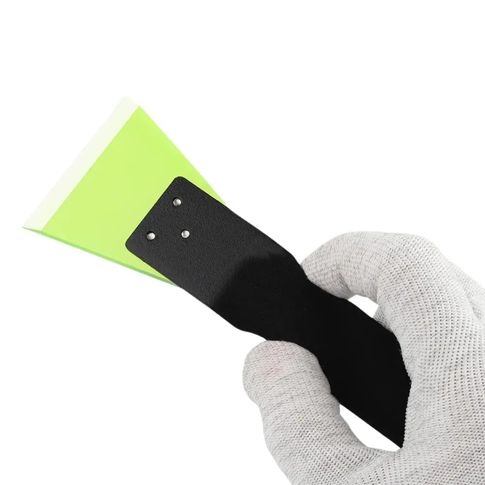 1/2pcs Soft Rubber Scraper Metal Handle Squeegee For Wrapping Car Quick Clean Snow Removal Shovel Tools