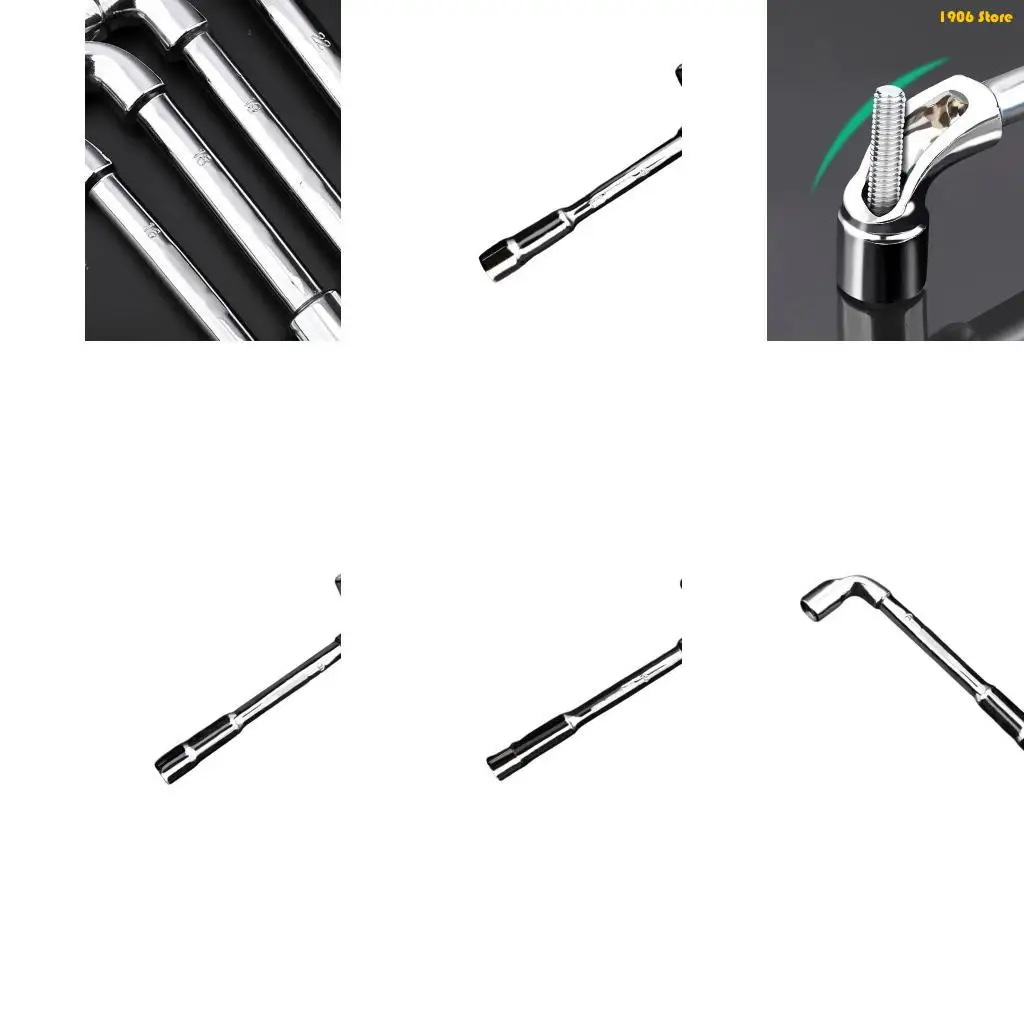 U1JB Multipurpose L Socket Tool Angled Double Ended Elbow Wrench Spanner for Furniture Assembly or Car Maintenance