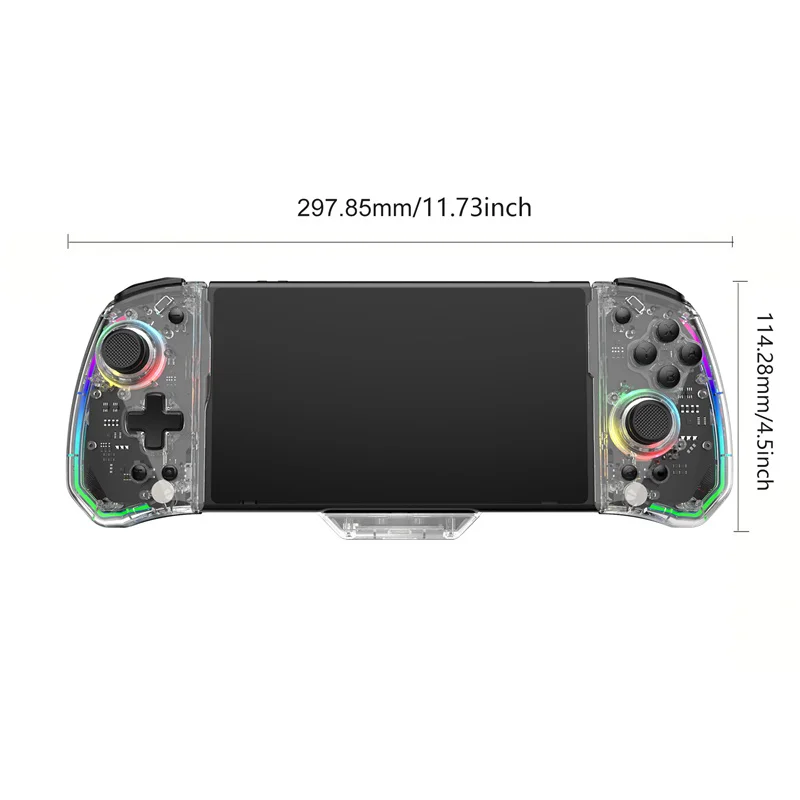 LinYuvo KS45 RGB Colorful Transparen For Switch game console in-line handle suitable Controller Joypad Gamepad Joystick