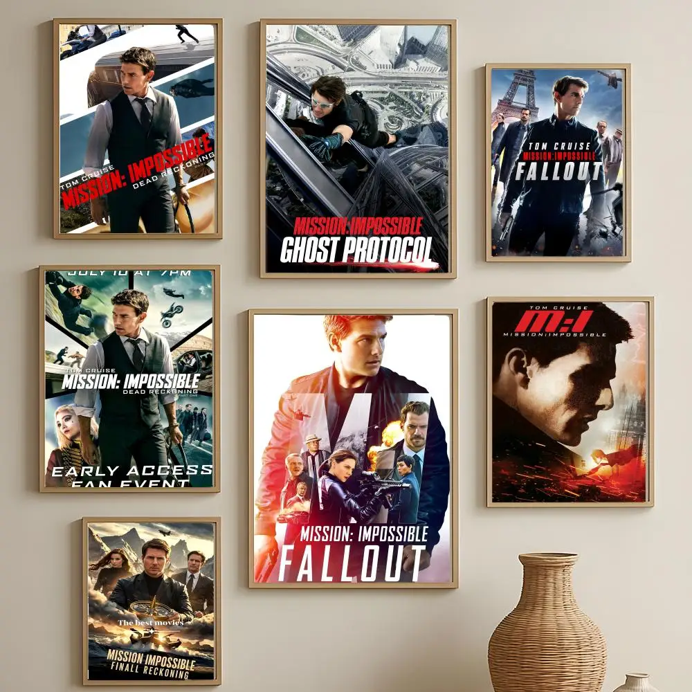Classic Movie Mission Impossible Poster Versatile HD Waterproof Wall Art Self-Adhesive Decor for Any Space Ideal Gift