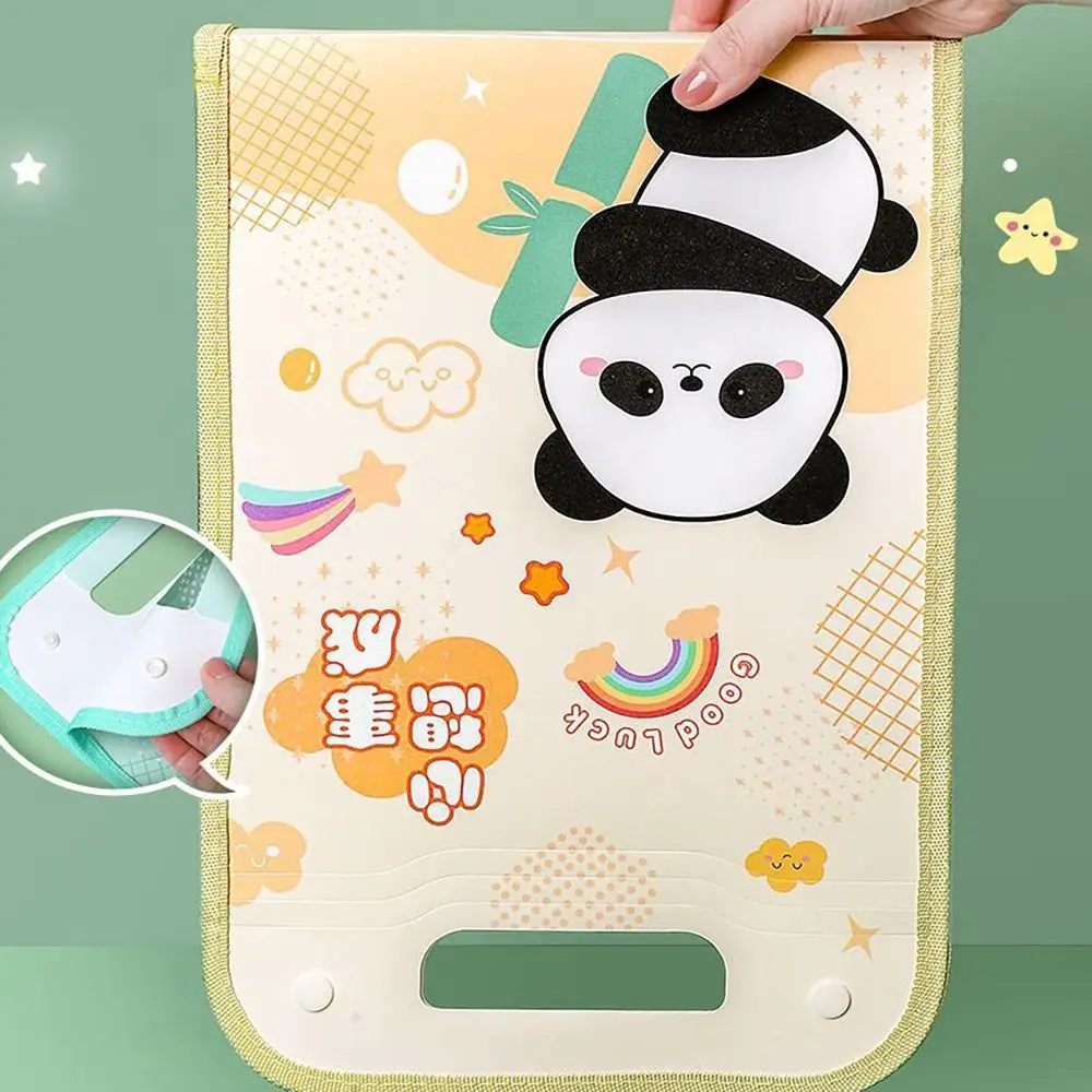 Cute Creative A4 File Folder Cartoon Waterproof File Organizer Large Capacity 13 Pockets Test Paper Storage Folder