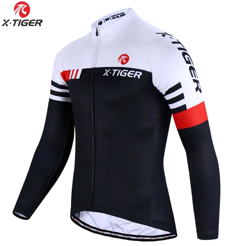 X-TIGER Jersey de ciclismo de alta calidad, ropa de ciclismo de manga larga para bicicleta de montaña, ropa deportiva para ciclismo