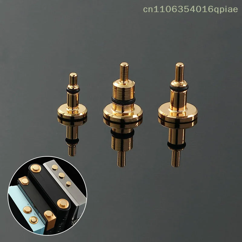 （Summer4）Accesorios de tapón antipolvo para auriculares de latón chapado en oro de 2,5/3,5/4,4 mm para IRiver SP3000T SP3000 SP3000M