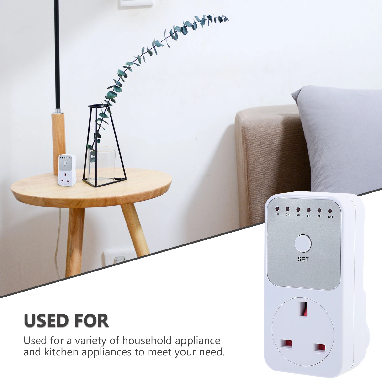 

1-10 Hour Countdown Socket Adjustable Auto Shut Off Safety Plug For Air Conditioner Rice Cooker Fan Uk Plug Timer Socket