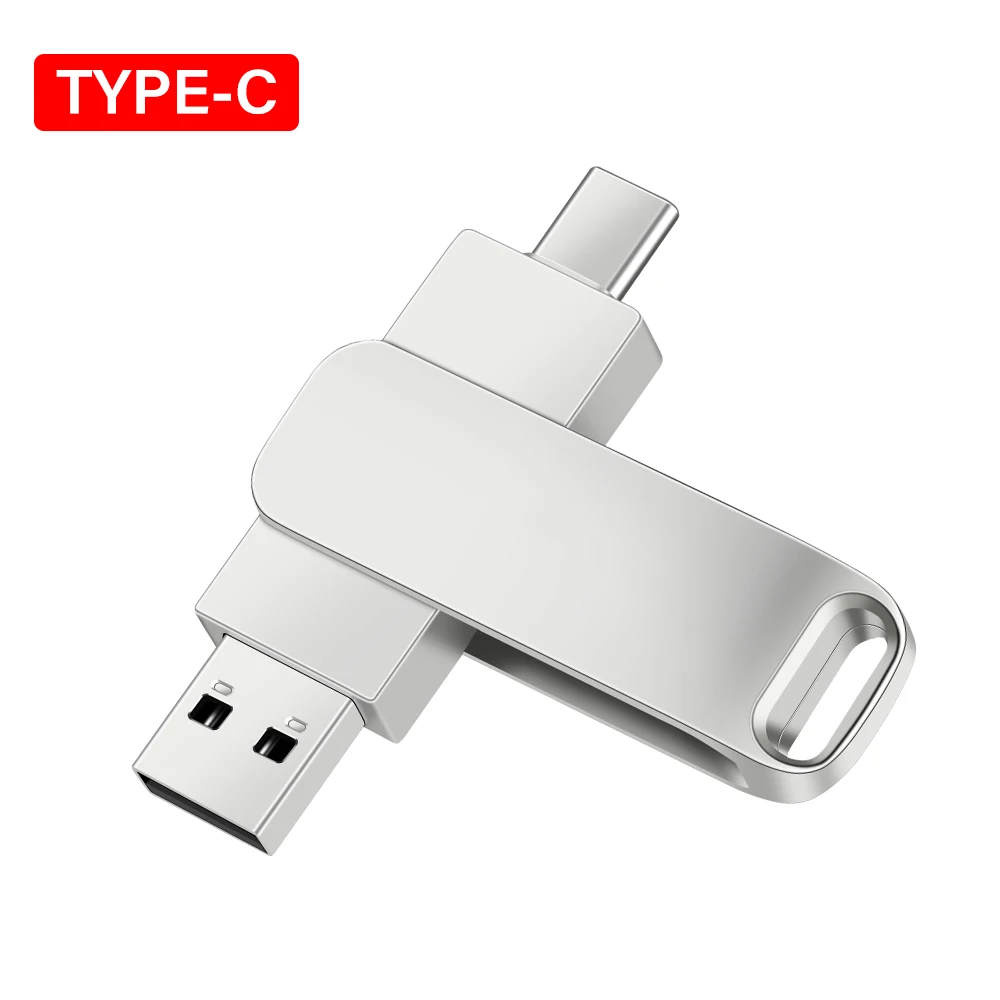 

Флэш-накопитель USB, 64 ГБ, вращающийся флеш-накопитель OTG 32 ГБ, мини металлический флеш-накопитель для телефона, креативный подарок, бесплатная доставка