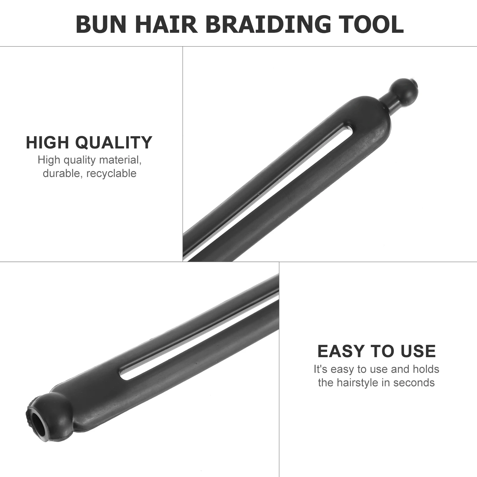 8 قطع من ملحقات أدوات تصفيف كعكة الشعر بسيطة ومتينة لجميع أنواع الشعر على شكل كعكة لصانعي ذيل الحصان