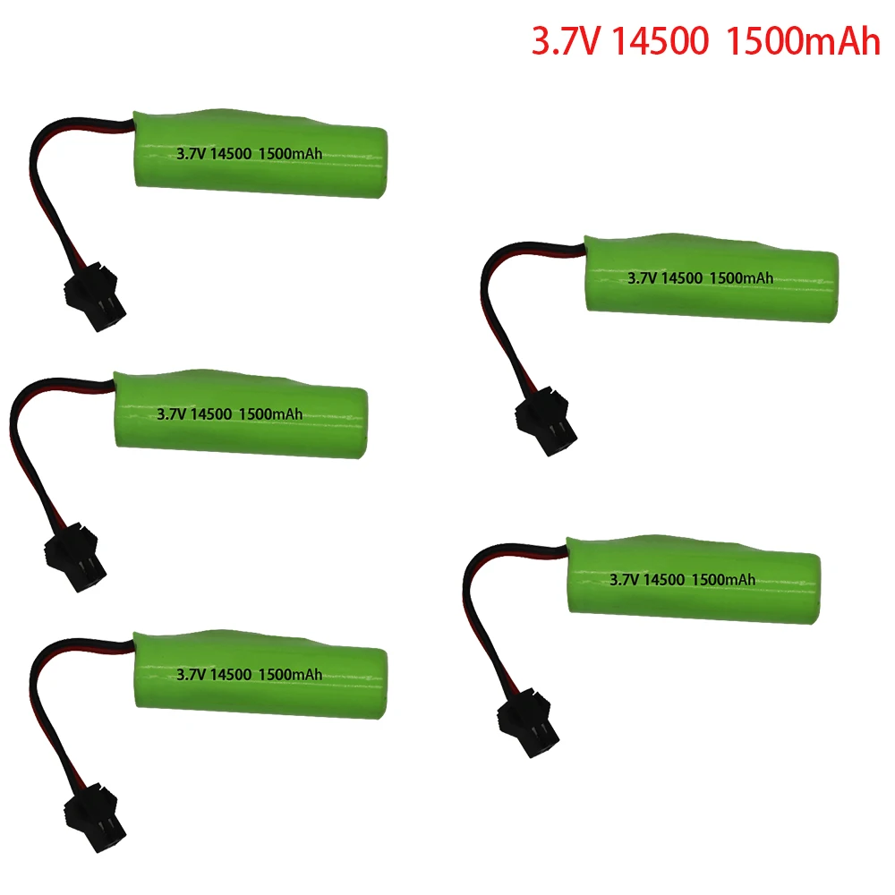 3.7V 14500 For C2 D828 toys accessories  3.7V 1500mAh 14500 Battery For RC TOYS helicopter car Baot Tank Gun Trucks Trains parts