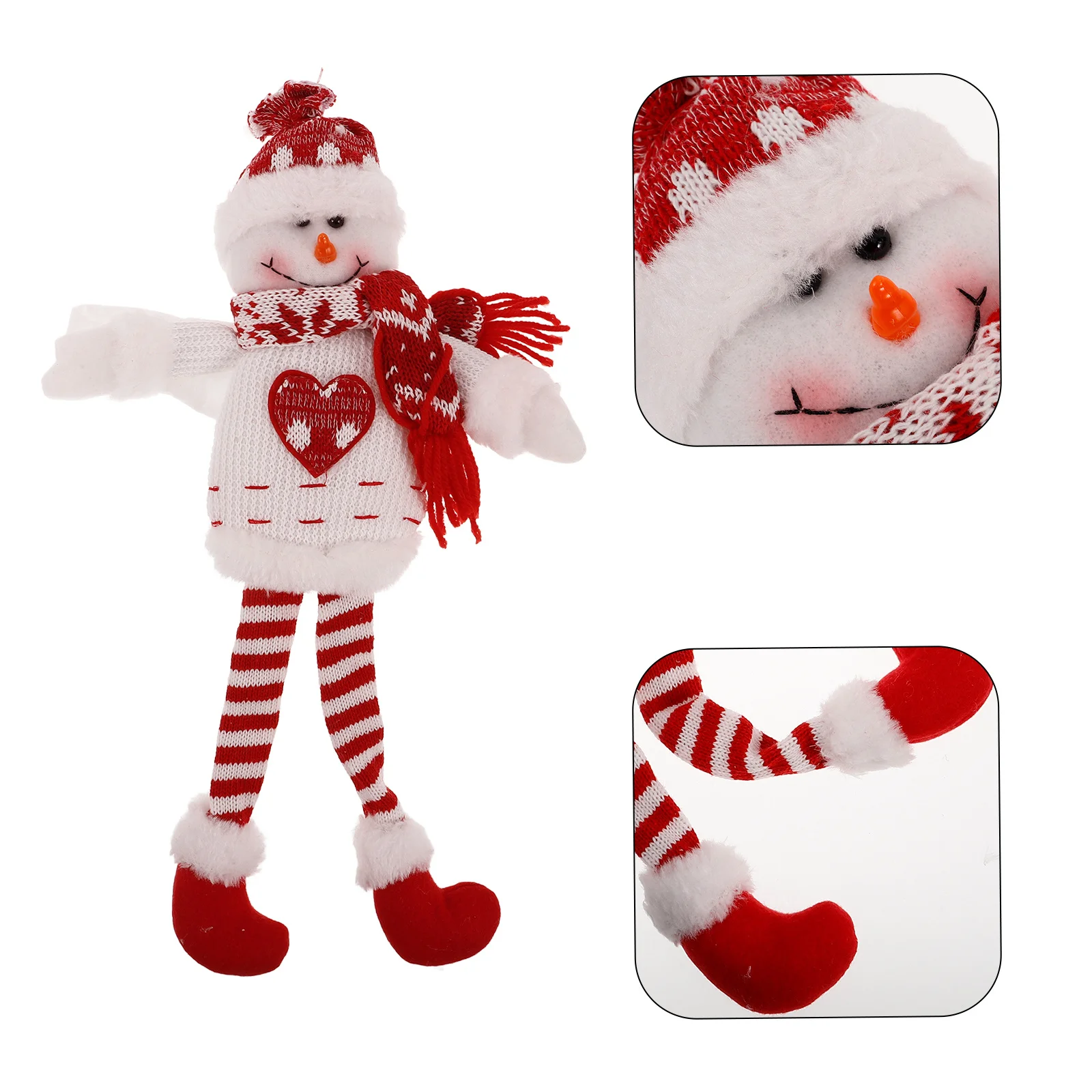 

Knitted Snowman Curtain Buckle Christmas Drapery Holdbacks Window Fastener Xmas Decorative Rope Holiday Tiebacks