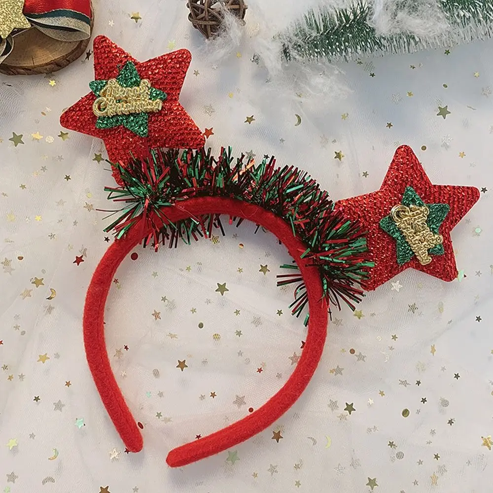 

Cute Christmas Tree Santa Hair Band Reindeer Elk Christmas Decoration Christmas Headband Female Hair Hoop Antlers Headband