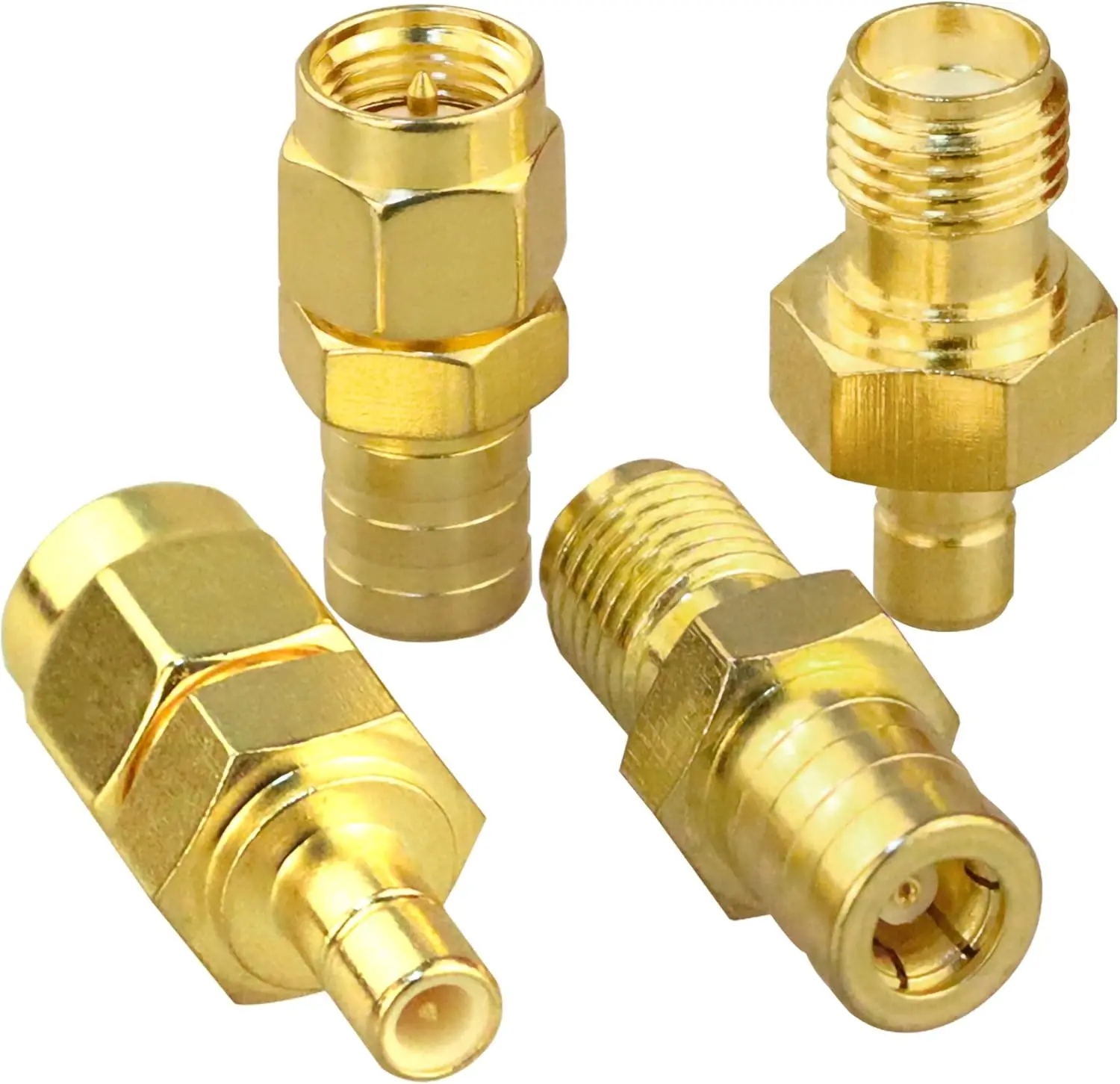 SMA Male/Female to SMB Male/Female Radio Antenna Coax Adapter, SMA to SMB Coax Connector for DAB Car Aerial Antenna, Audio, Rout