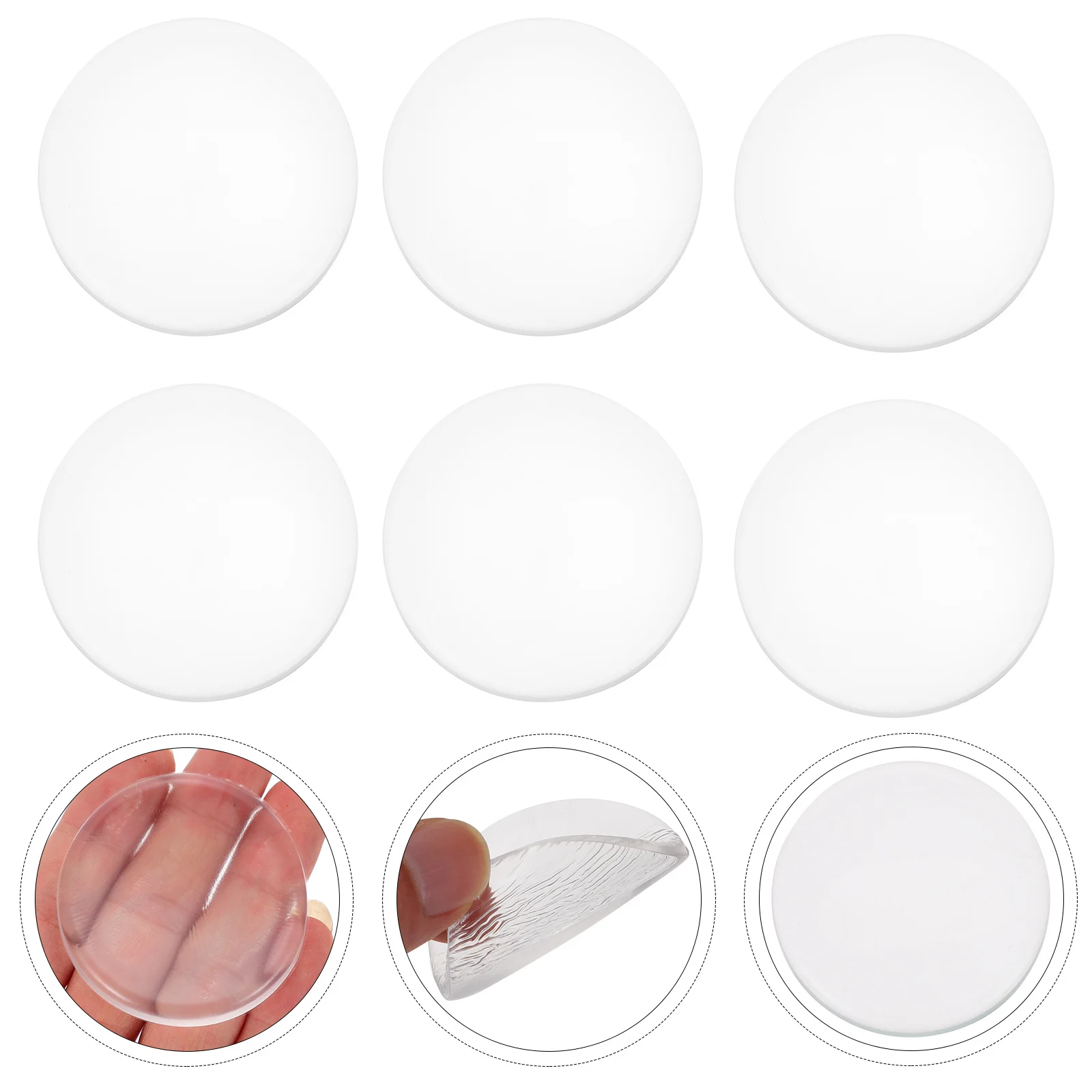 6 قطعة حامي الجدار سيليكون قوي ذاتية اللصق دعم عازلة تأثير منع الخدش Marring ارتداء انزلاق