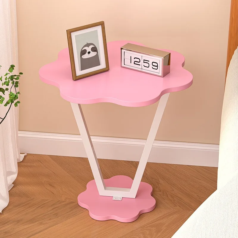 Household simple coffee table, living room corner, sofa edge, modern light luxury small table, bedroom bedside cabinet rack