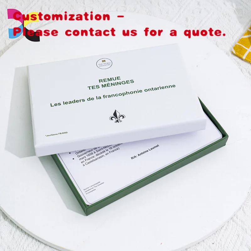 custom.Handcrafted Deluxe Custom Card Game Sets Luxury Boxed Board Game Cards Made From Fancy Paper Cardboard Coated Paper