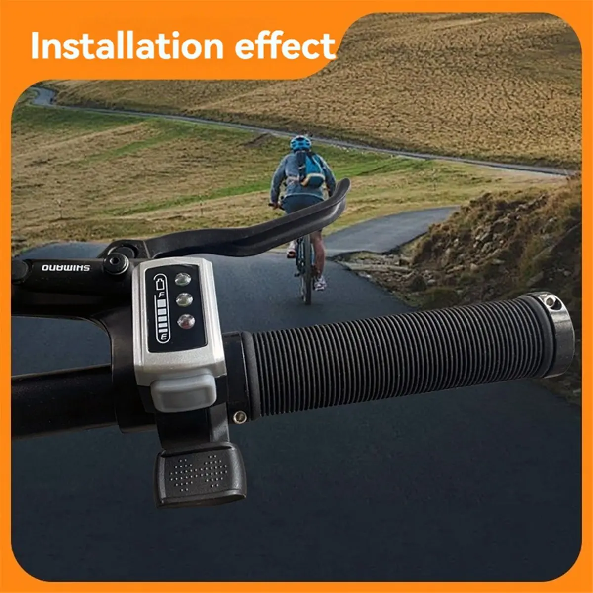 Thumb Throttle Accelerator Grip 160mm Self Locking Switch for 22.3mm Handbar for Electric Scooter 48V-ABLM