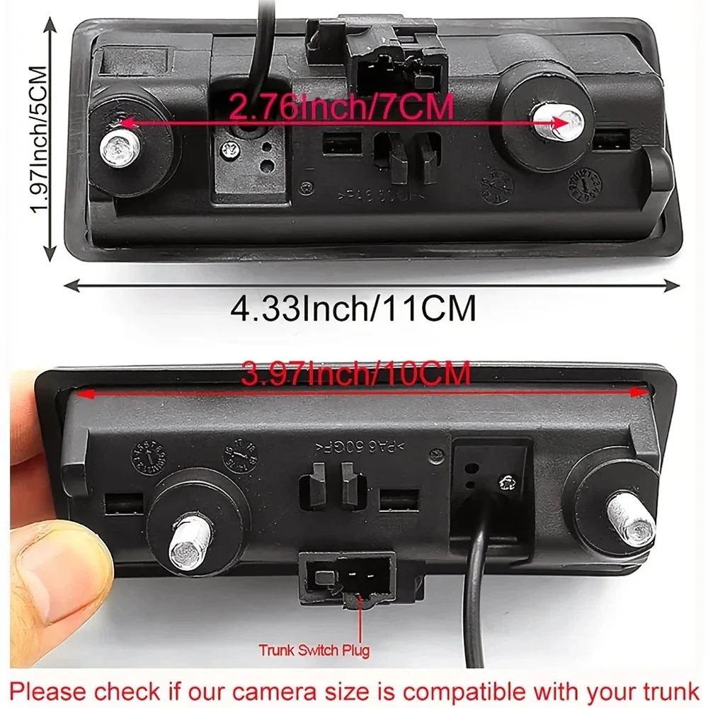 Neue dynamische Rückfahrkamera mit Trajektorienanzeige für VW Golf Variant 6 Plus 2009-2014, Passat Variant, Sharan, Tiguan, Touran, Touareg, Skoda Yeti, Seat Alhambra, Rückfahrkamera 5K0980551 5N0827566A 5N0827566J – Detail 4
