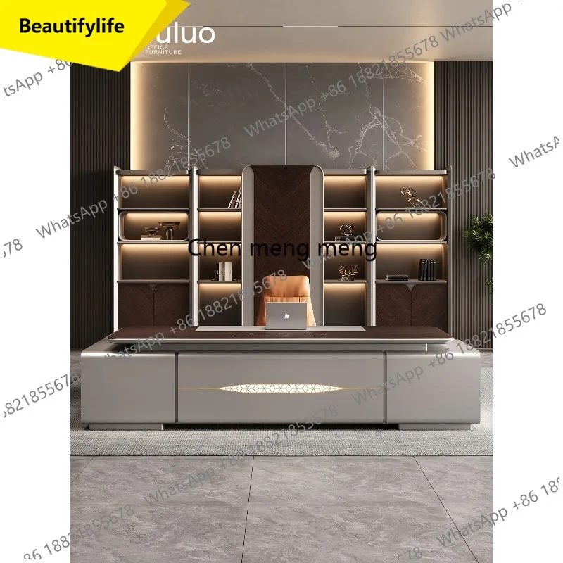 X188 Boss desk light luxury high sense chairperson general manager office desk large desk simple modern