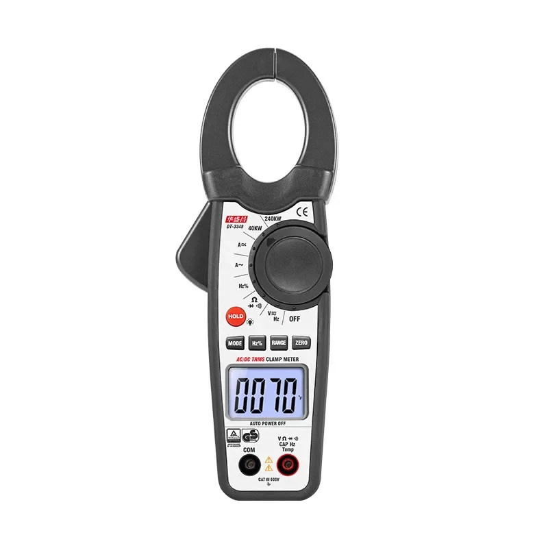 DT-3348 True RMS Power Clamp Meter True RMS Power Up To 240k Ω Overload Protection Resistor Diode Test Backlight