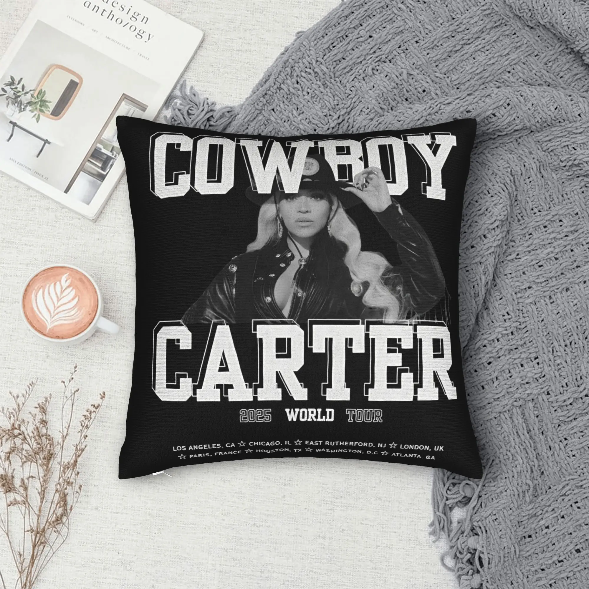 

Украшение дома Бейонсе Ковбой Картер тур Наволочки Вещи Наволочка на молнии Размер