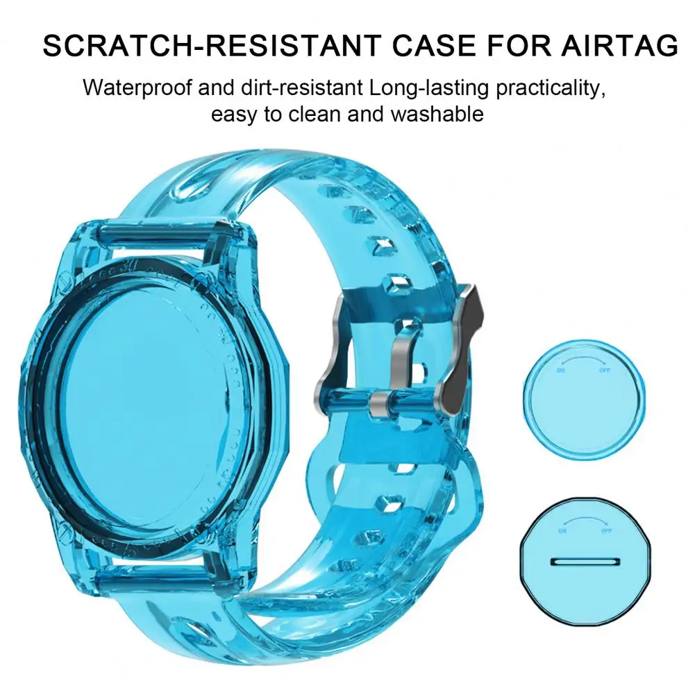 360 Degree Waterproof Silicone Wristband Case Adjustable Wrist Strap Protective Cover Anti-Lost Tracker Supply For Apple AirTag