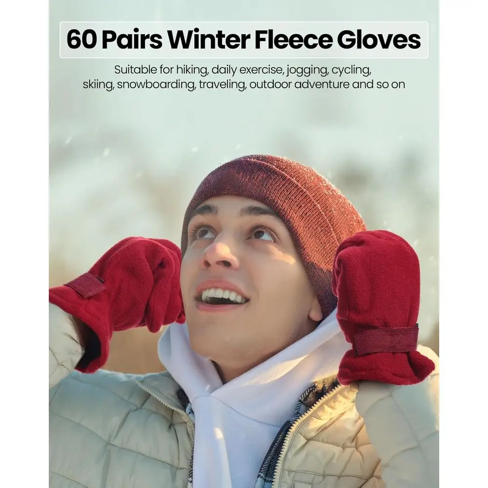 قفازات صوف ناعمة للرجال والنساء - دافئة ومريحة ومثالية للقيادة في الطقس البارد والرياضة #5