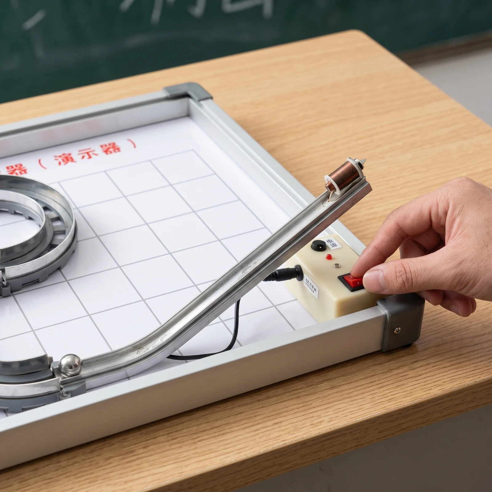 Curved Motion Demonstrator Educational Physics Teaching Apparatus with Track Guide Analog for Science Educators