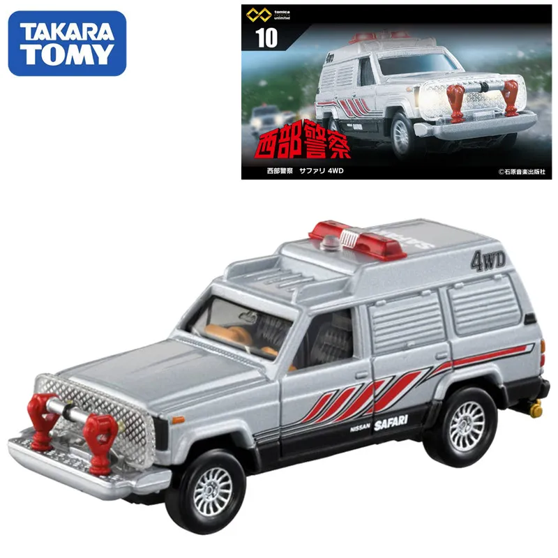 

Takara Tomy Tomica Western Police Nissan 4WD Police Car TPU10 Miniature Die-cast Alloy Car Model Children's Toy Christmas Gift