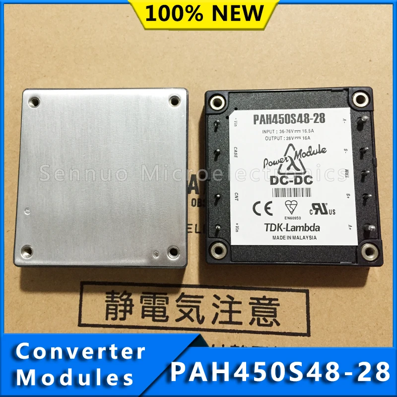 1Pcs New PAH450S48-28 DC DC CONVERTER 28V 450W Isolated Module DC DC Converter 1 Output 28V 16A 36V - 76V Input