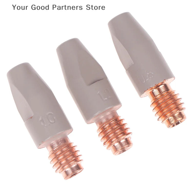 MIG 36KD Welding Contact Tips New Coating Protect 30mm M8 Gas Nozzle Tip 0.8/1.0/1.2mm MIG Welding Torche Welding Tool Parts