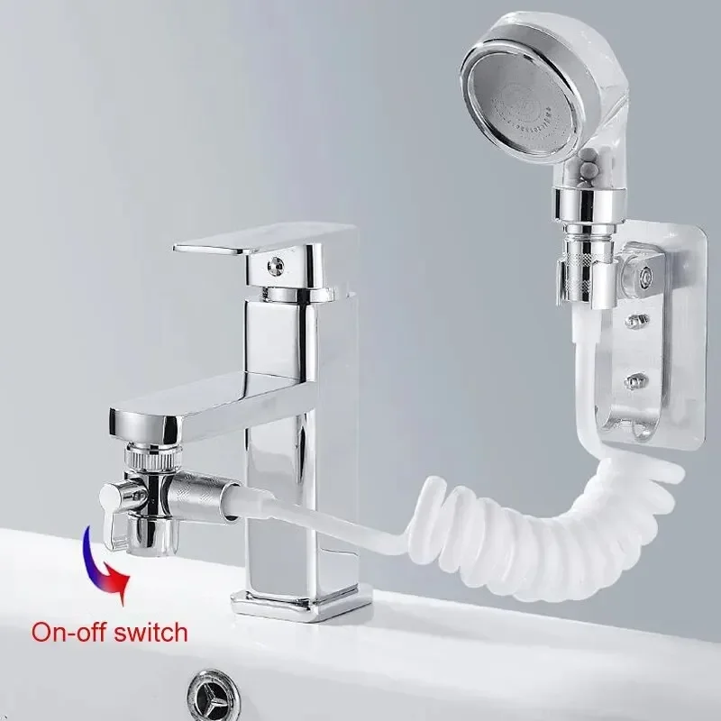 

1pc Handheld Faucet Diverter Valve Shower Head For Home Bathroom Kitchen Faucet Adapter Set Adjustable Diverter Valve Faucet