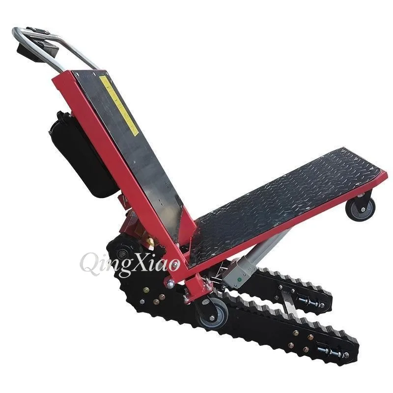 Crawler Electric Stair Climber Silent Folding Cargo Trolley for Delivery Home Appliance Up and Down Stairs Transport Moving Use view 3
