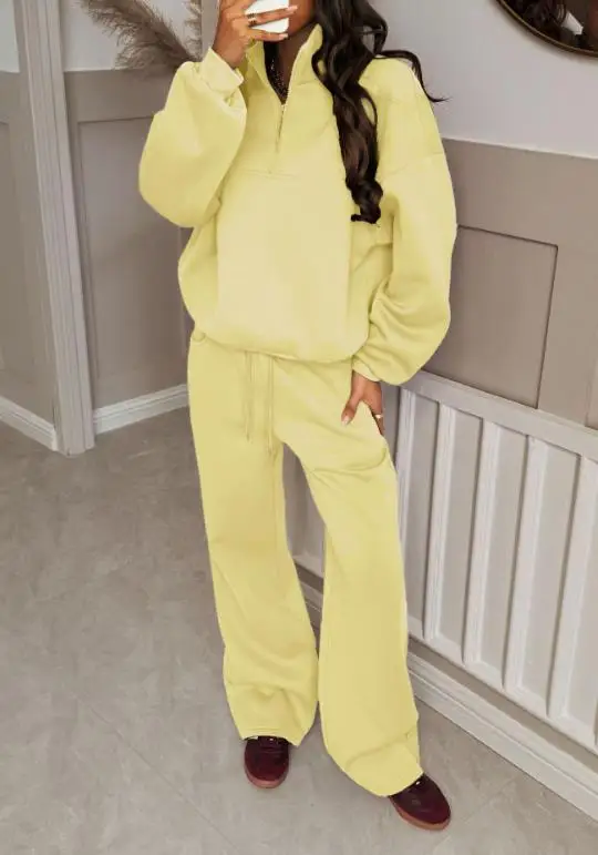 

Women's Two-Piece Set 2025 Autumn and Winter Casual Long Sleeved Sweatshirt Long Pants Two-Piece Set for Women