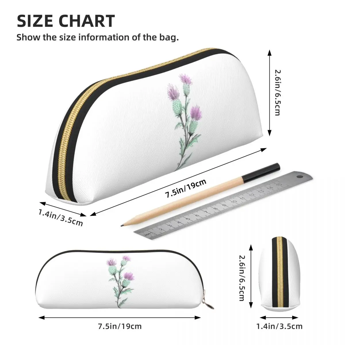 Estojo para lápis de cardo aquarela, suporte para caneta, armazenamento de artigos de papelaria, grande capacidade, caixa de lápis, presentes para meninos e meninas